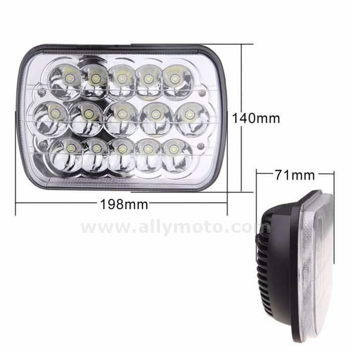 154 Led 5 Inch X 7 Inch Rectangular Led Headlight Headlamp H6054 H5054 H6054Ll 69822 6052 6053@2